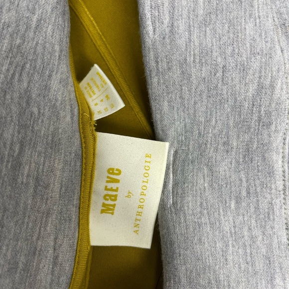 Anthropologie Maeve Gray/Yellow High A-Line Skirt - Picture 6 of 8